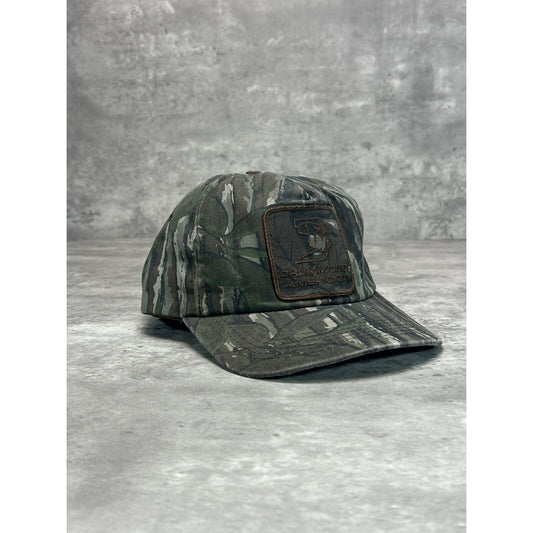 Vintage 80s/90s Drummond American Embroidered Camo Snapback Hat OSFA
