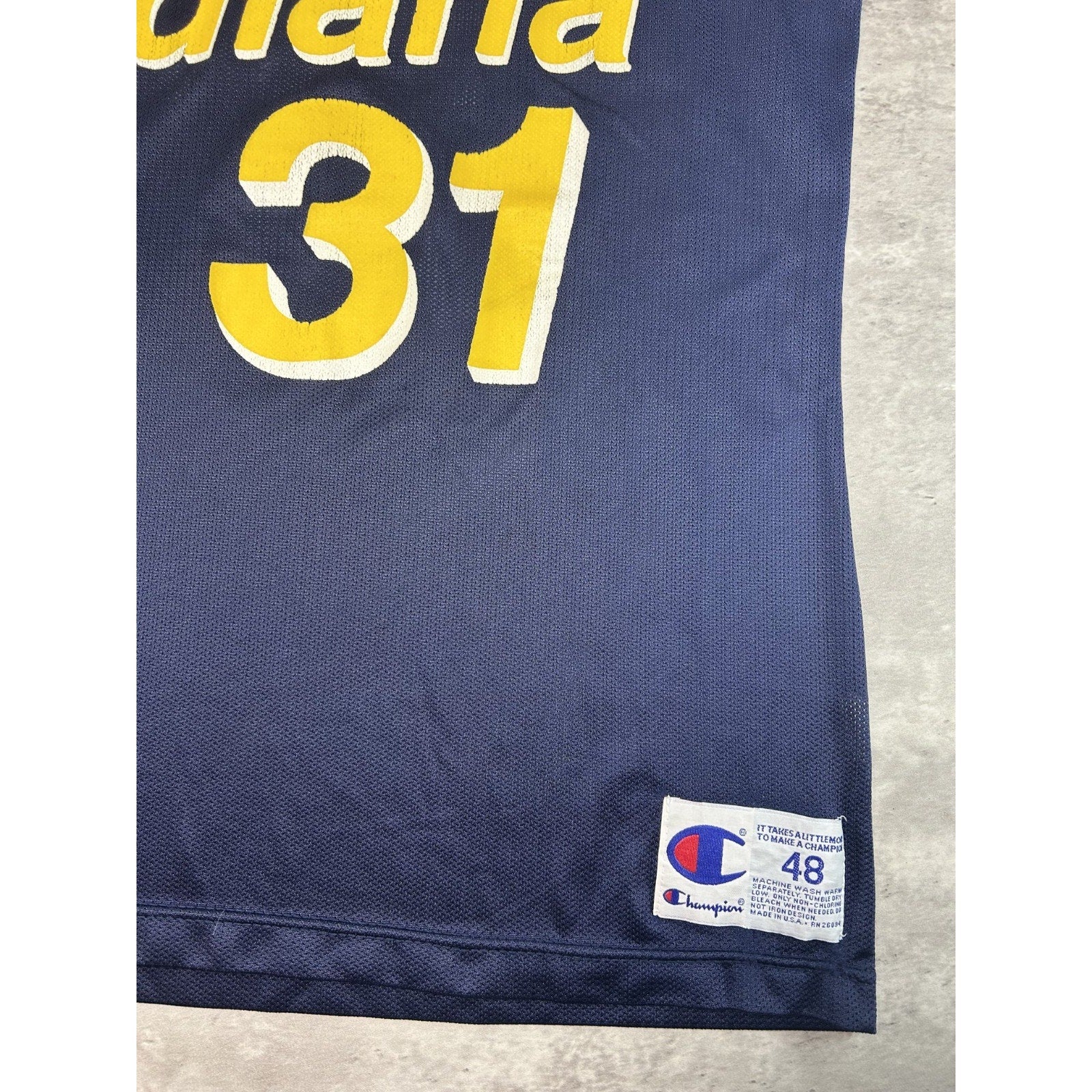 Vintage 90s Reggie Miller #31 Indiana Pacers NBA Champion Jersey Size Large