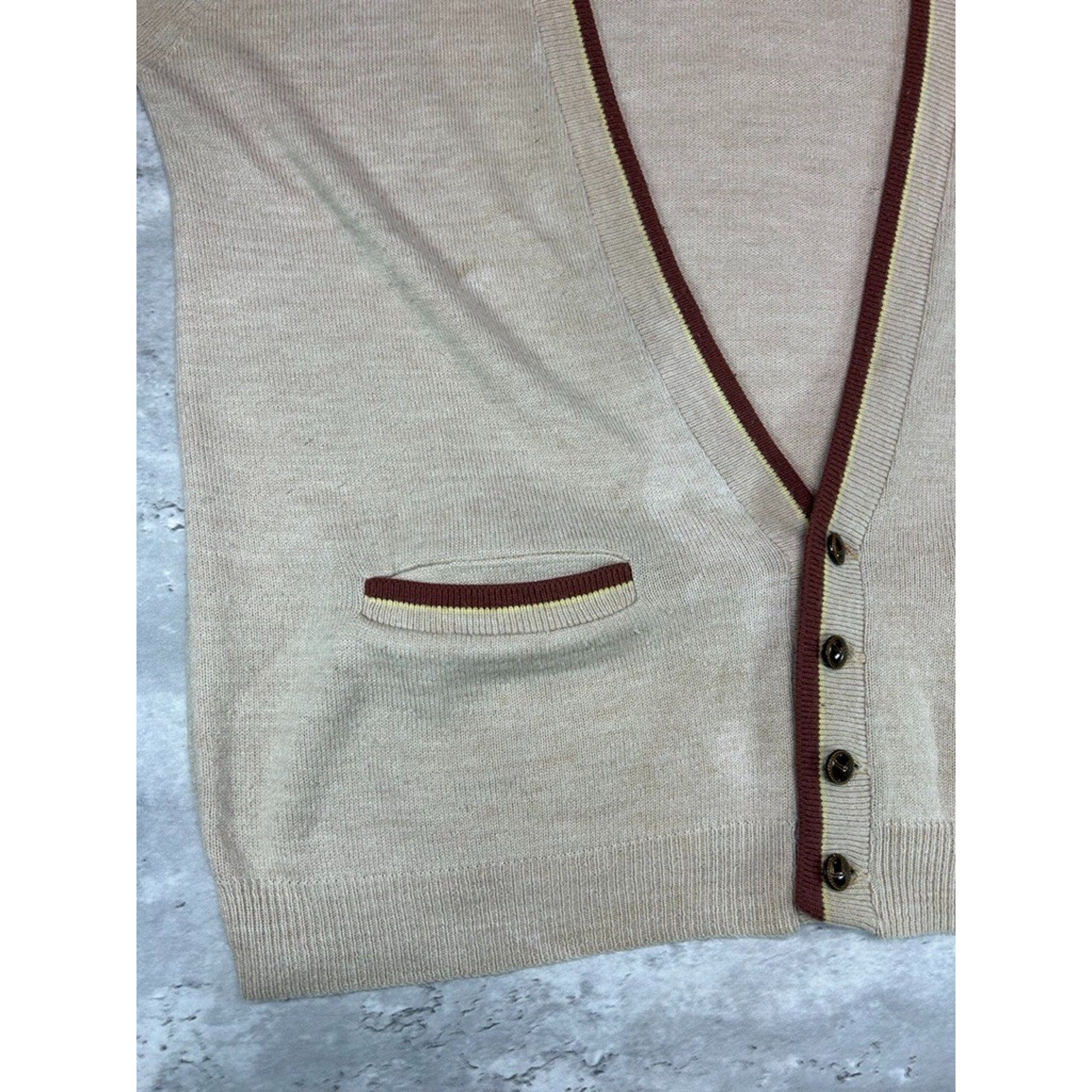 Vintage 1990s/1980s Earth Tones Button Down Knit Cardigan Sweater Size large