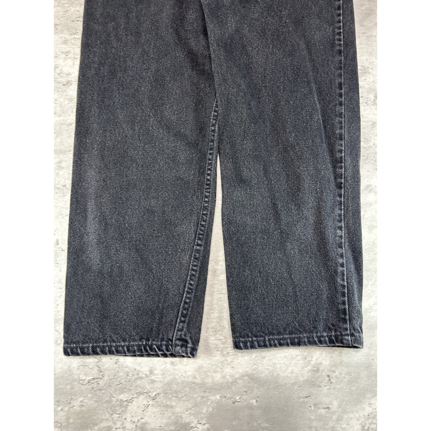 Vintage 90s Levis White Tab Relaxed Fit Straight Leg Black Denim Pants Size 29