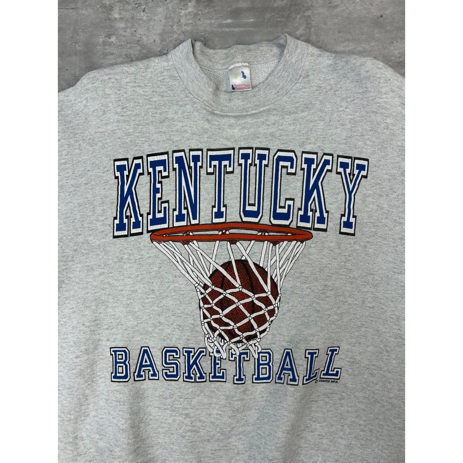 Vintage 90s Kentucky Wildcats NCAA Basketball Graphic Sweatshirt Size Large