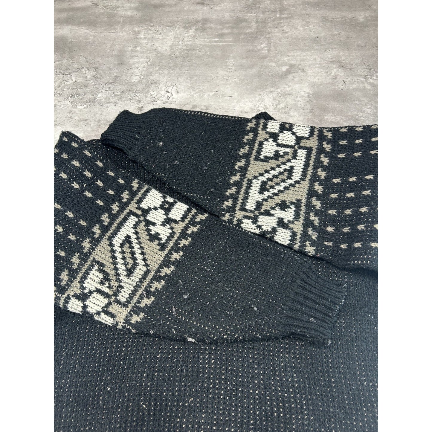 Vintage 90s Abstract Stripe Ribbed Pullover Knit Sweater Size Large