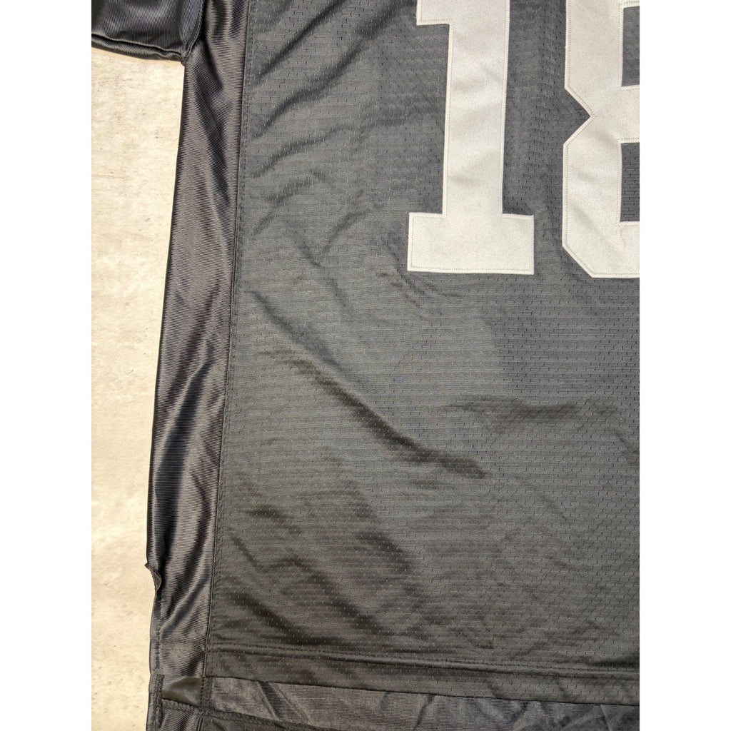 Vintage Randy Moss #18 Oakland Raiders NFL Reebok Football Jersey Size Large