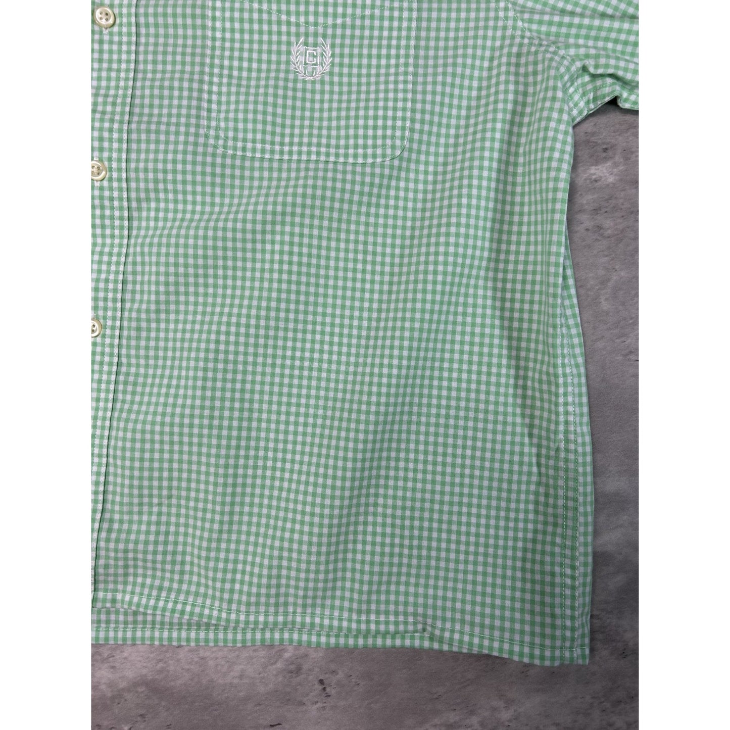 Vintage Chaps Ralph Lauren Reworked Cropped Long Sleeve Button Up Shirt Sz Large