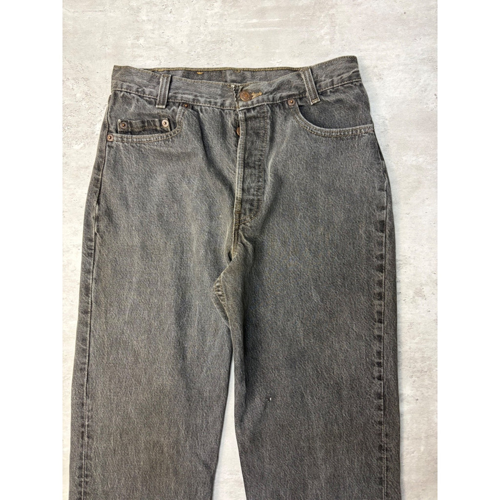 Vintage 90s Levis XX 701 Red Tab Black Wash Denim Pants Size 28