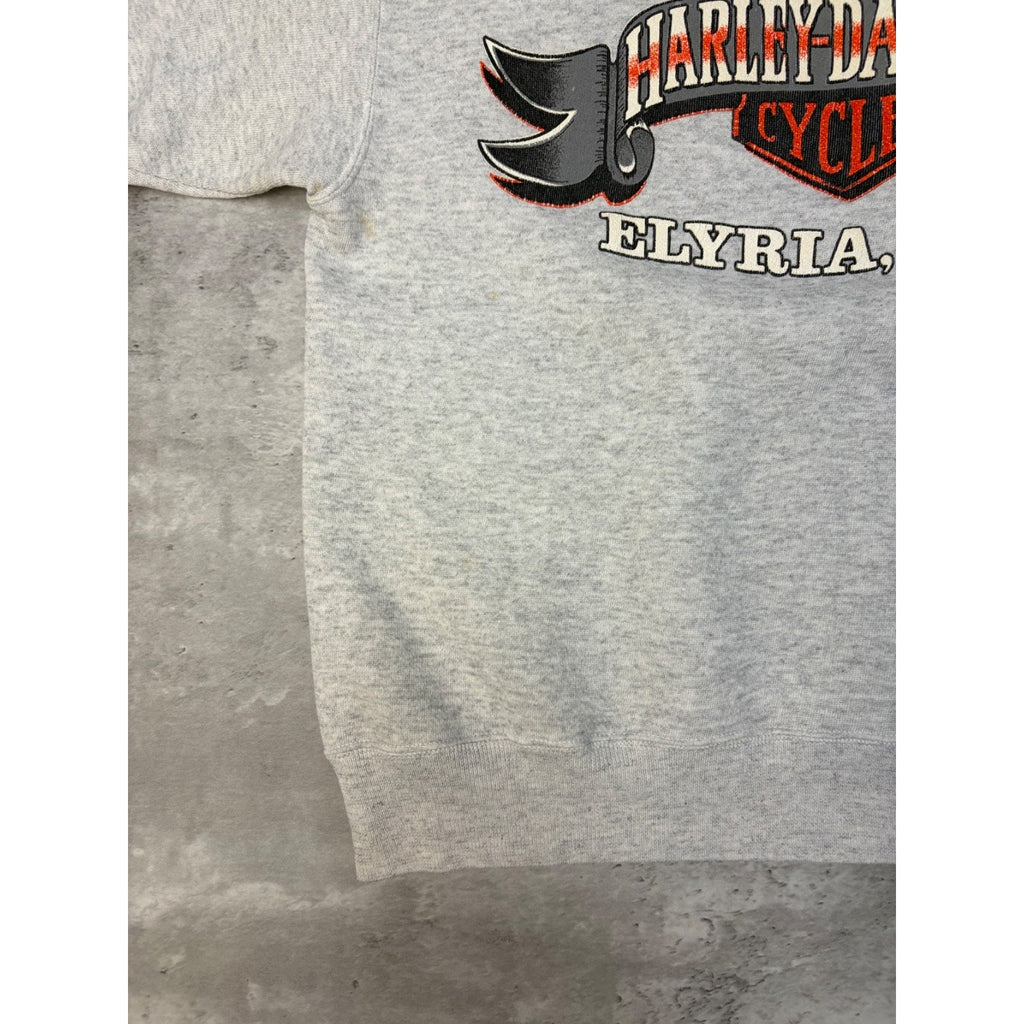 Vintage 1990 Harley Davidson Ribbon Graphic Spellout Sweatshirt Size Large