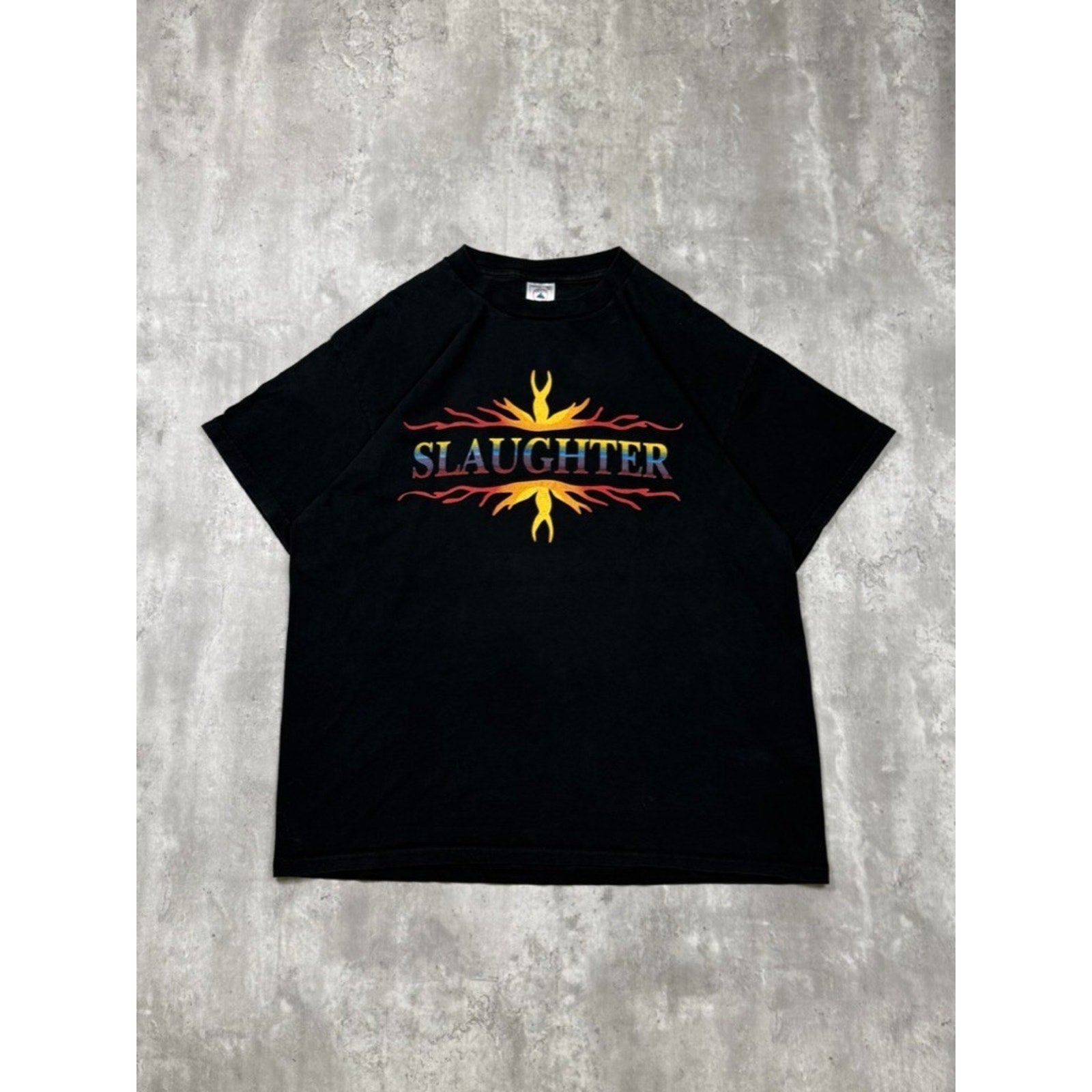 2000 Slaughter Stay Up All F**king Night Glam Metal Graphic T
