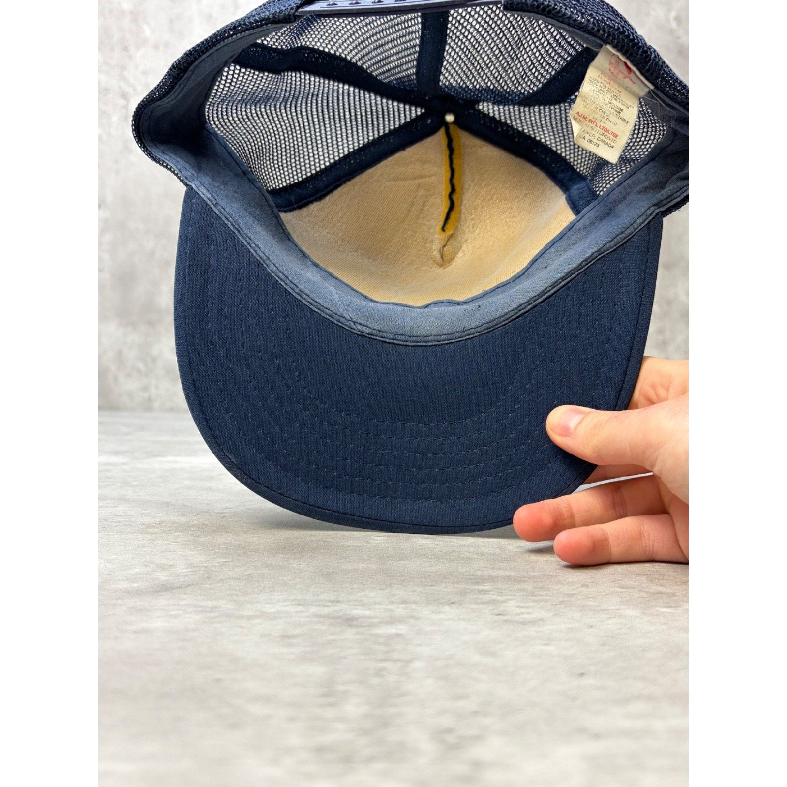 Vintage 80s/90s Lucas Lifttruck Services Spellout Trucker Snapback Hat OSFA