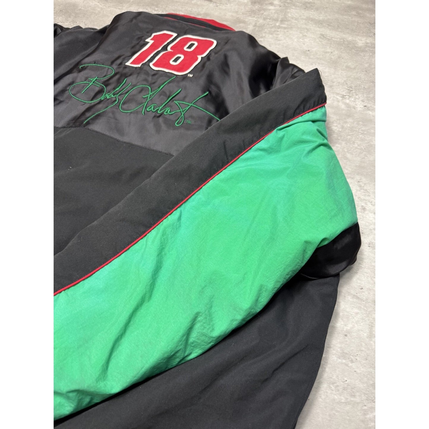 Vintage 90s Bobby LaBonte #18 Nascar Interstate Batteries Jacket Size XL