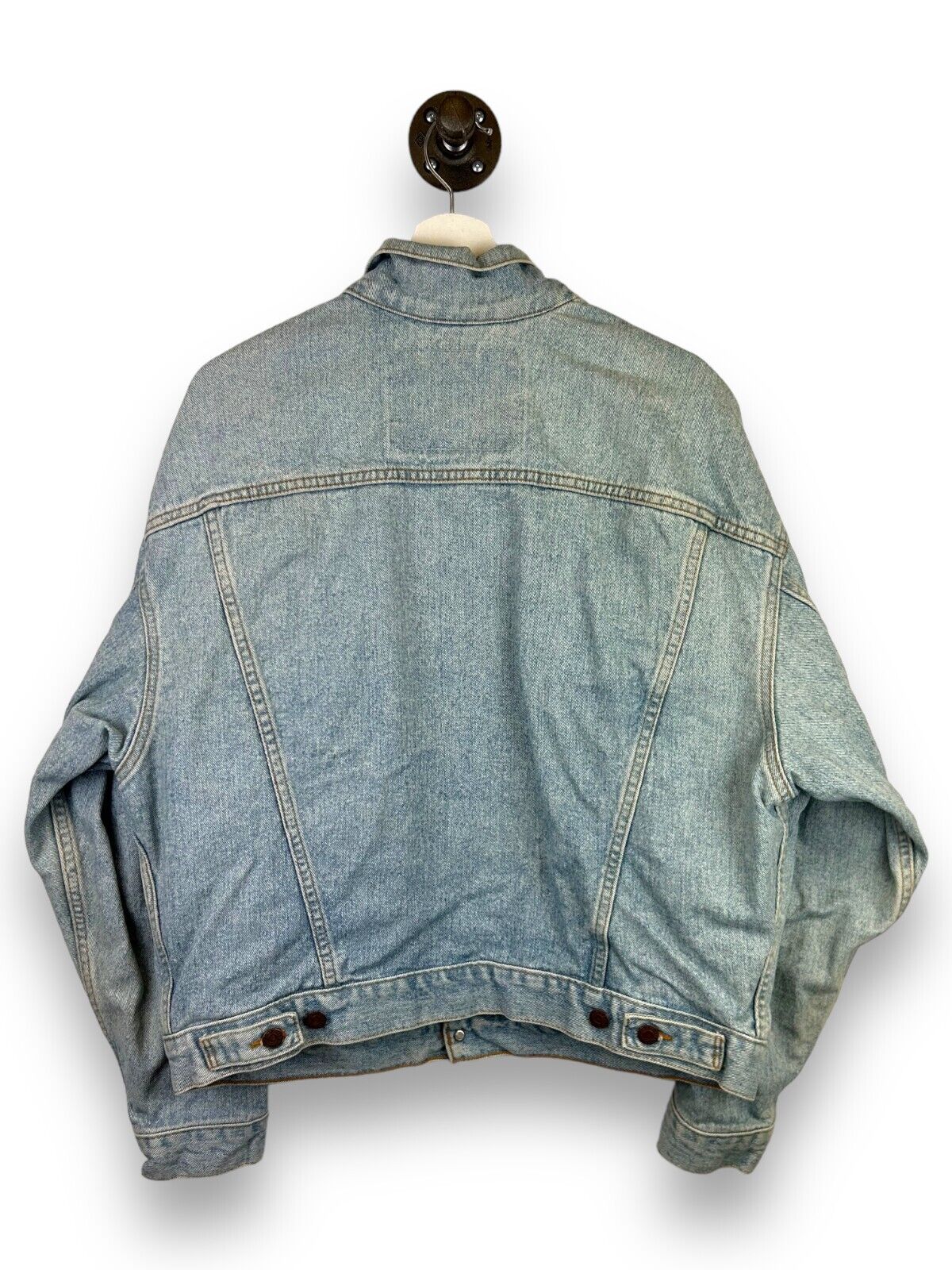 Vintage 1993 Levis Light Wash Denim Trucker Jacket Size Large 70598 4834