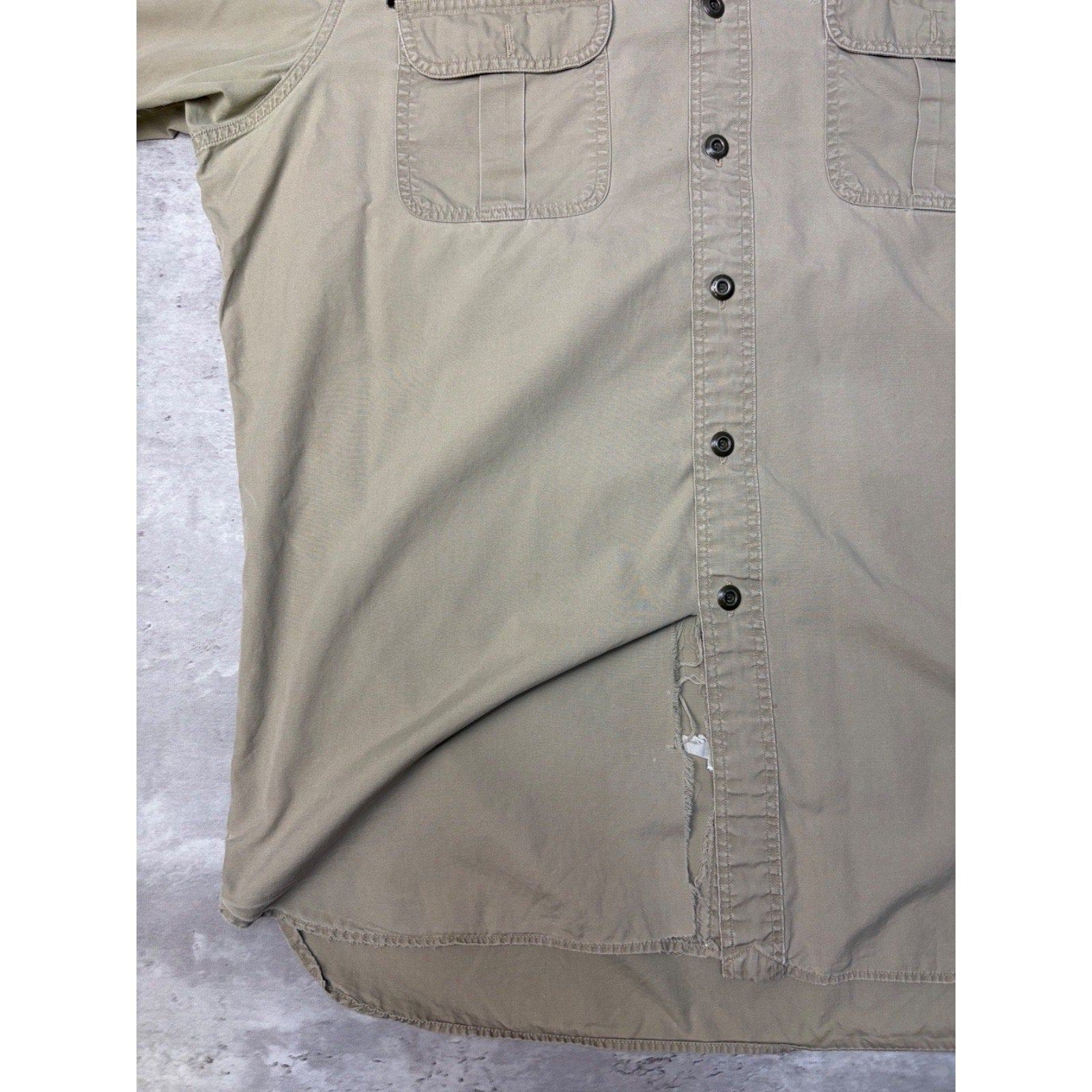 Vintage Polo Ralph Lauren Double Pocket Long Sleeve Button Up Shirt Size Large