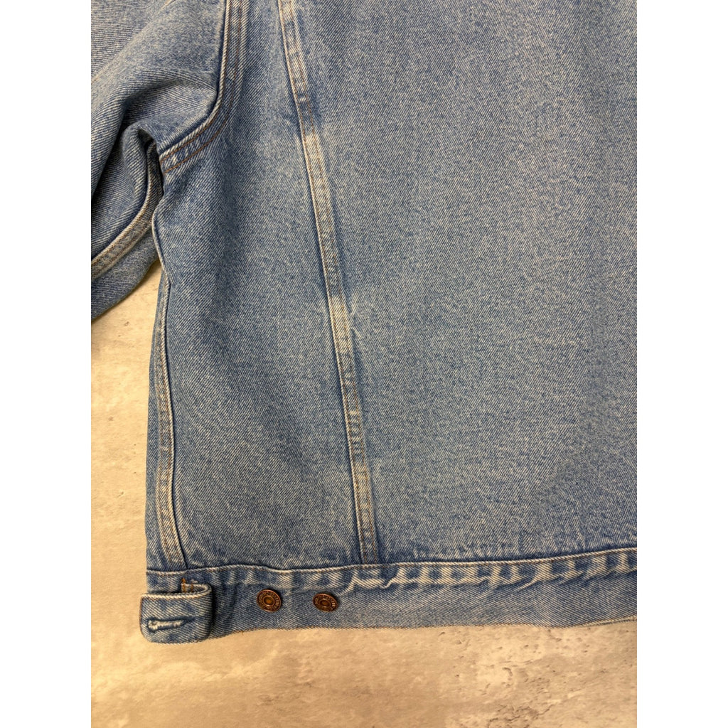VTG 80s Levis Orange Tab Quilted Lined Medium Wash Denim Trucker Jacket Sz Large