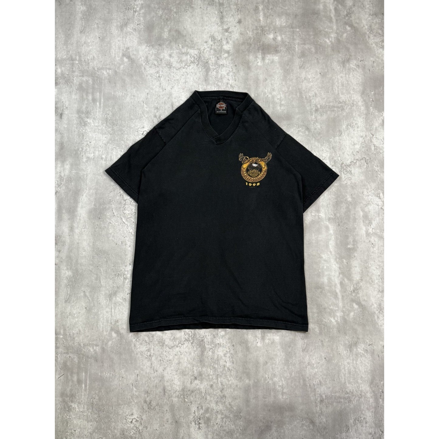 Vintage 1998 Harley Davidson Daytona Bald Eagle Graphic T-Shirt Size Medium
