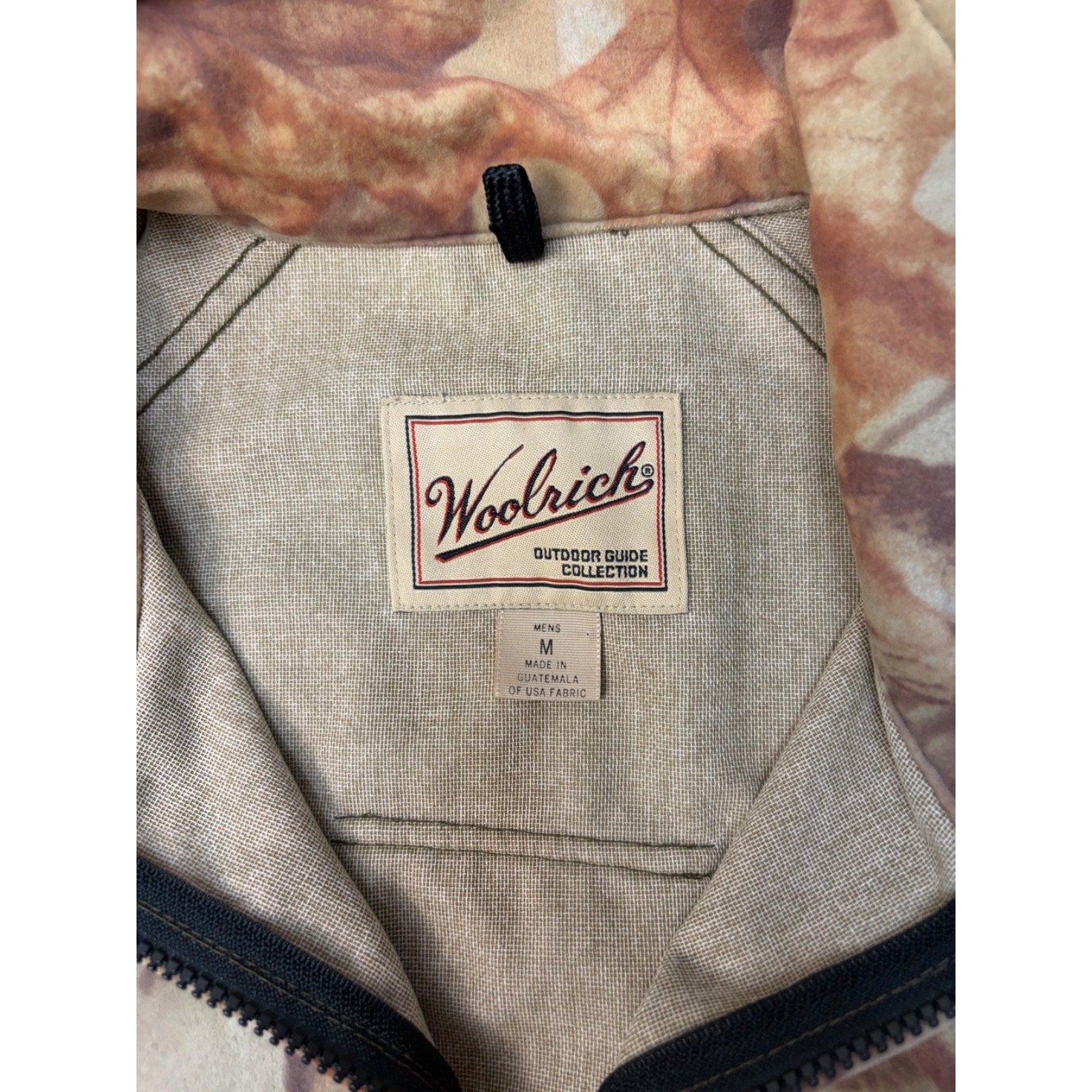 Vintage Woolrich Advantage Timber Camo Full Zip Bomber Jacket Size Medium