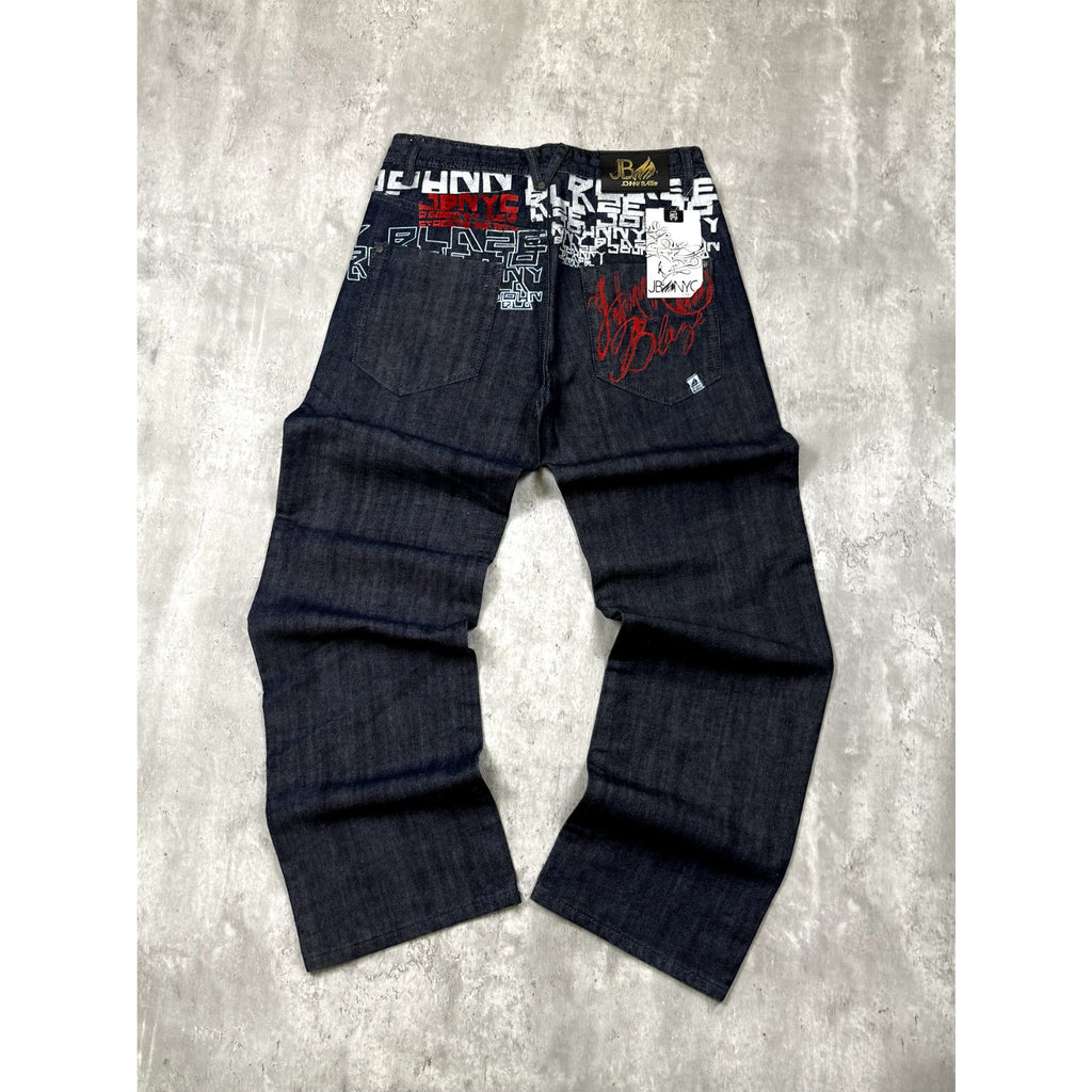 Vintage Y2K Womens Johnny Blaze Embroidered Signature Pocket Pants