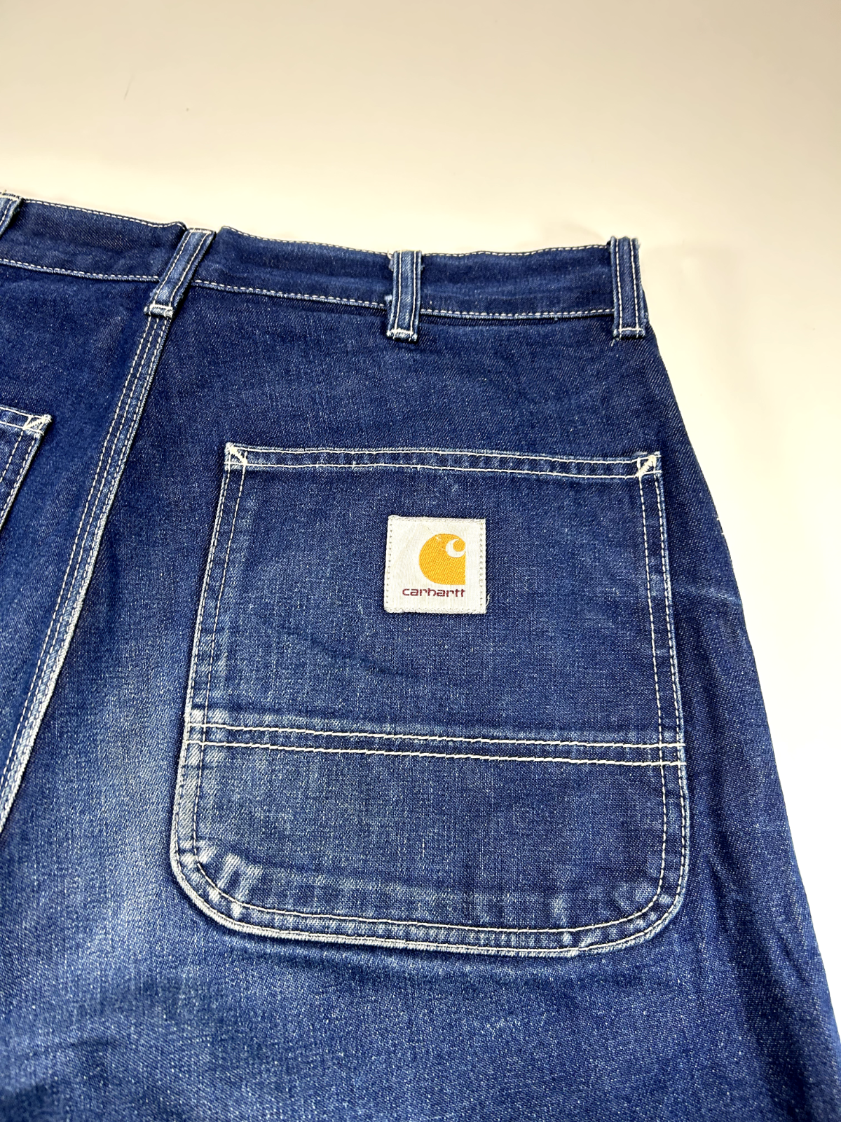 Carhartt WIP Dark Wash Denim Work Wear Pants Size 33W Blue