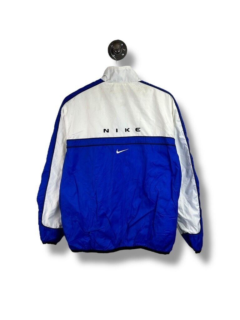 Vintage Y2K Nike Embroidered Mini Swoosh Nylon Windbreaker Jacket Size Small