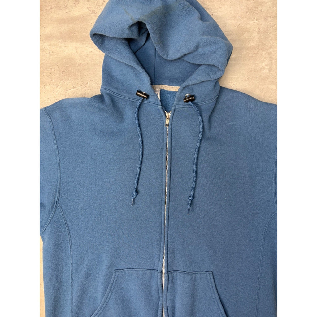 Vintage Russell Athletics Blank Hooded Full Zip Sweatshirt Size Large