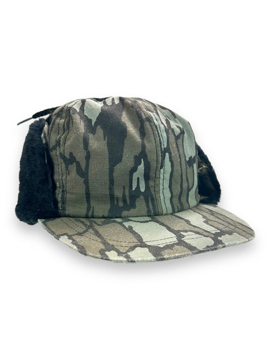 Vintage 80s Tree Camo Insulated Hunting Hat Large