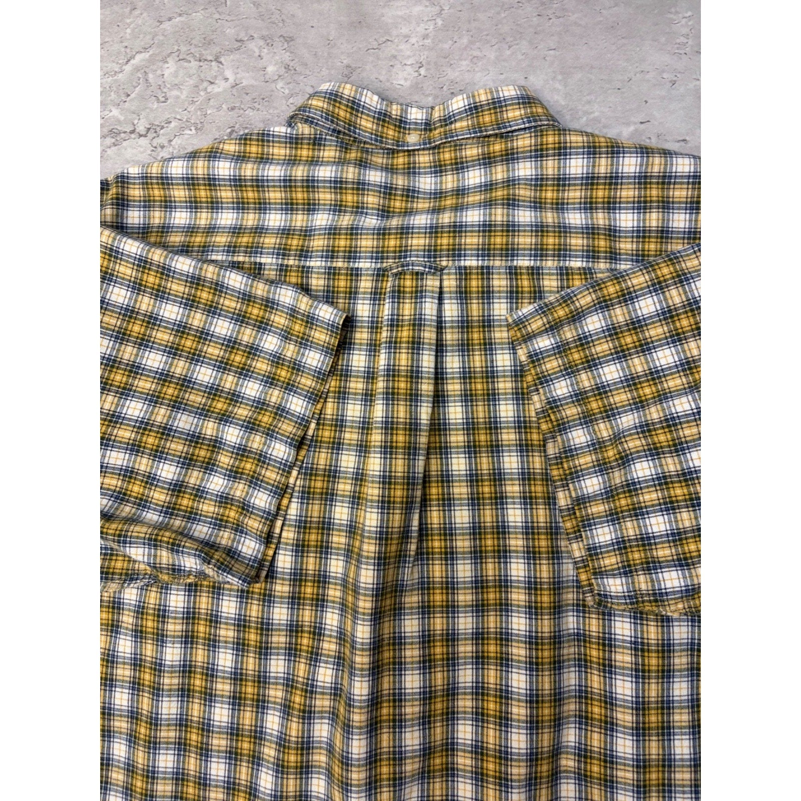 Vintage Sonoma Jean Company Plaid Single Pocket Cropped Button Up Shirt Size XL