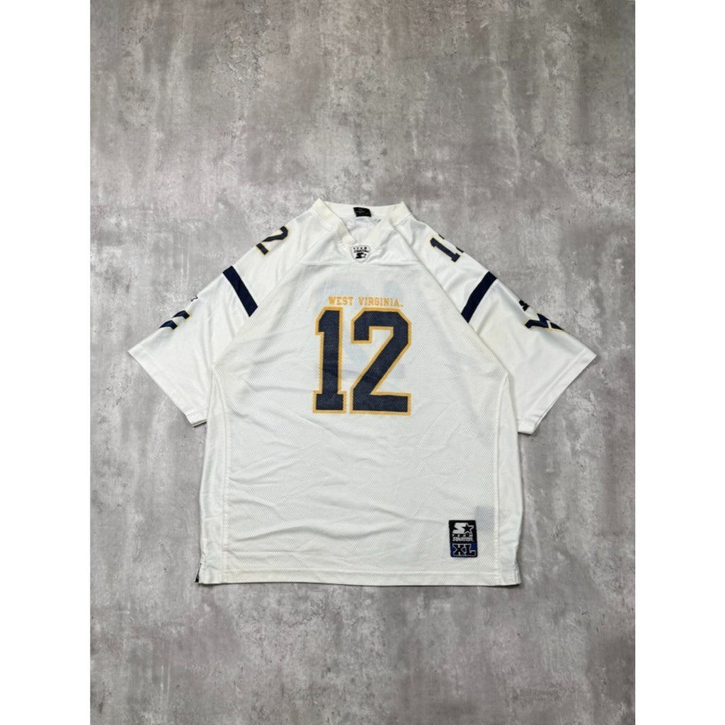 Vintage West Virginia Mountaineers #12 NCAA Starter Football Jersey Size XL