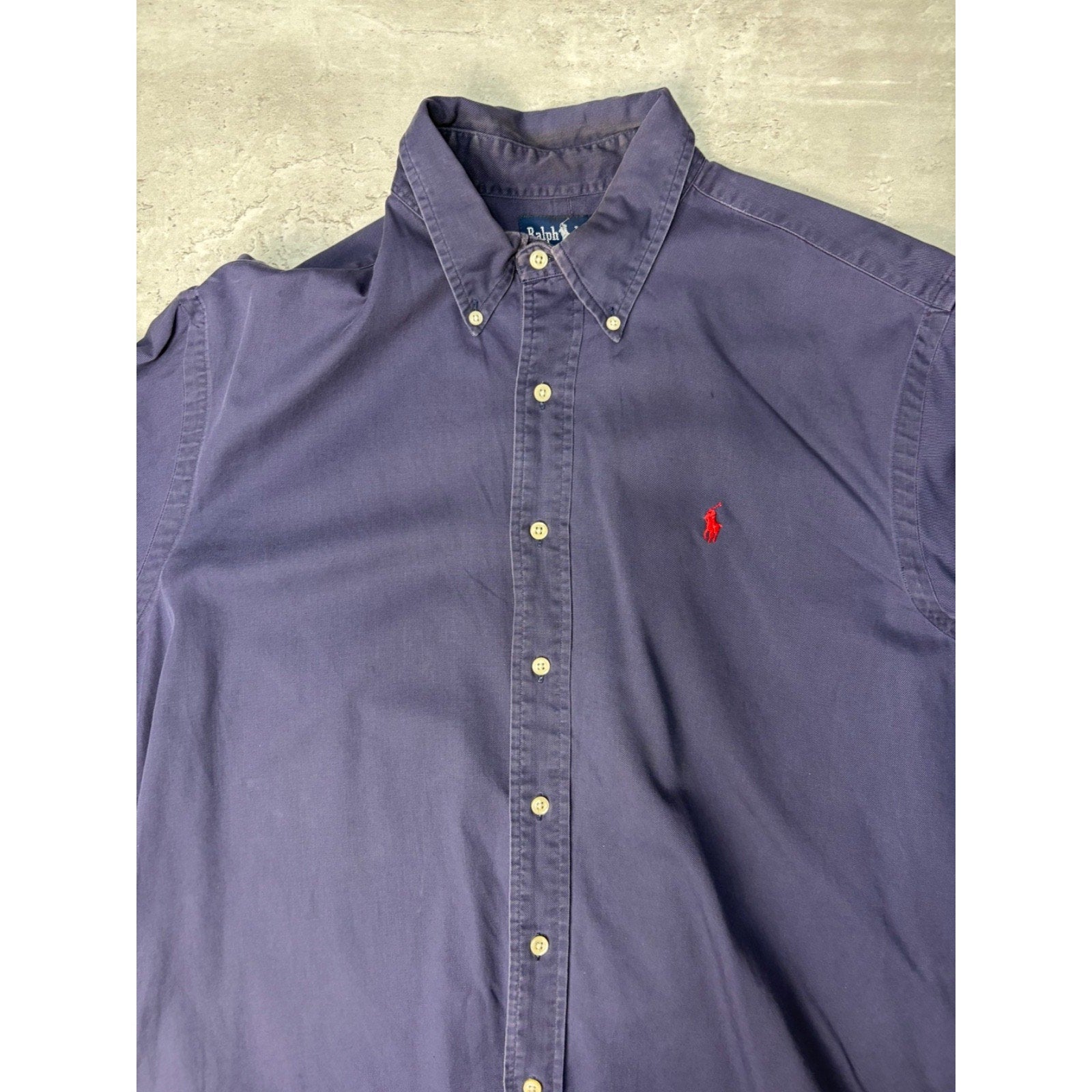 Vintage Polo Ralph Lauren Embroidered Pony Long Sleeve Button Up Shirt Size XL