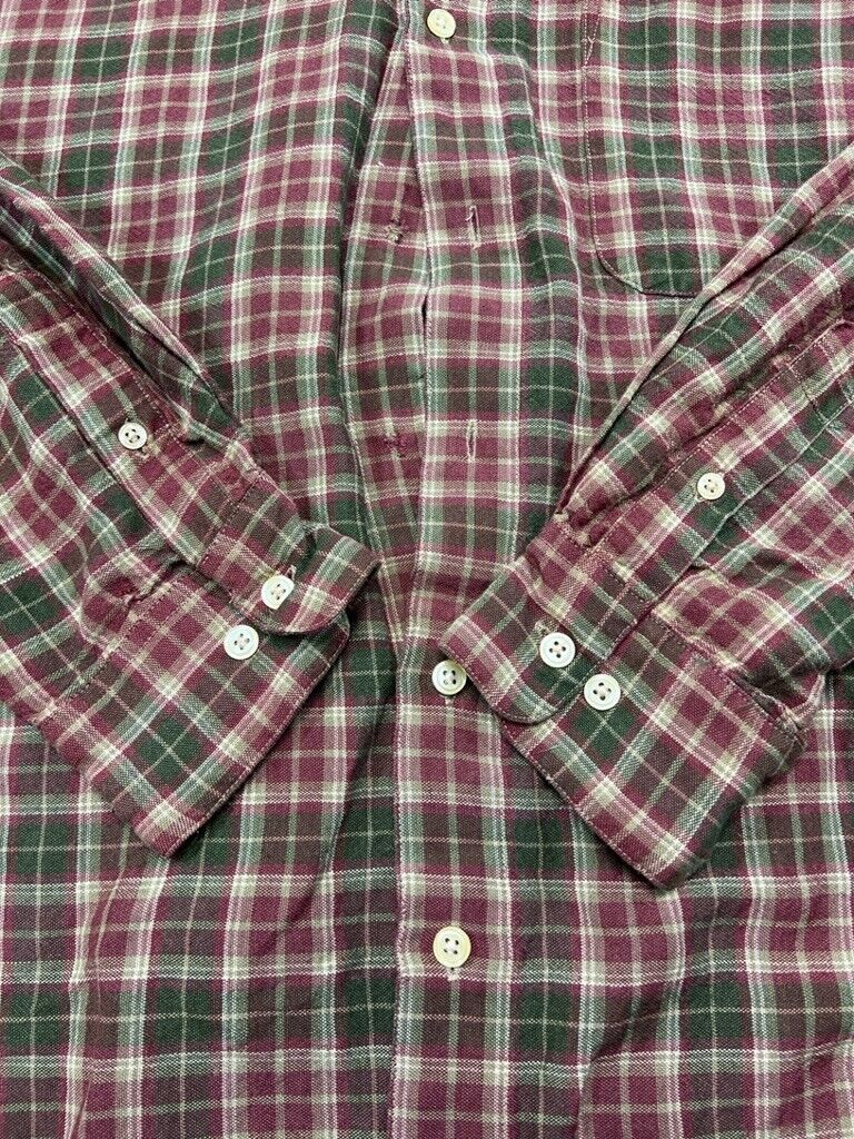 Vintage 90s Gap Plaid Flannel Earth Tone Button Up Shirt Size Large