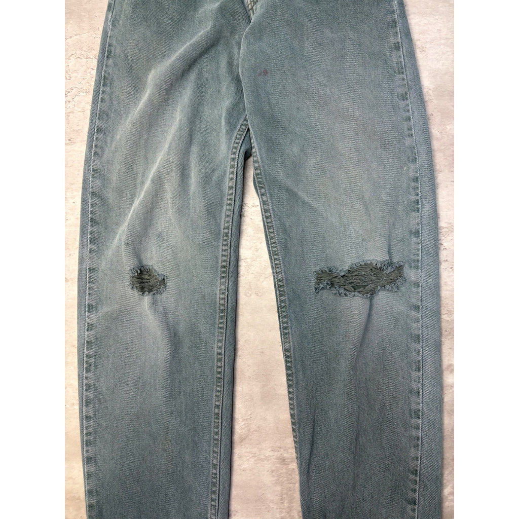 Vintage Levis Black Tab Green Wash Denim Pants Size 28