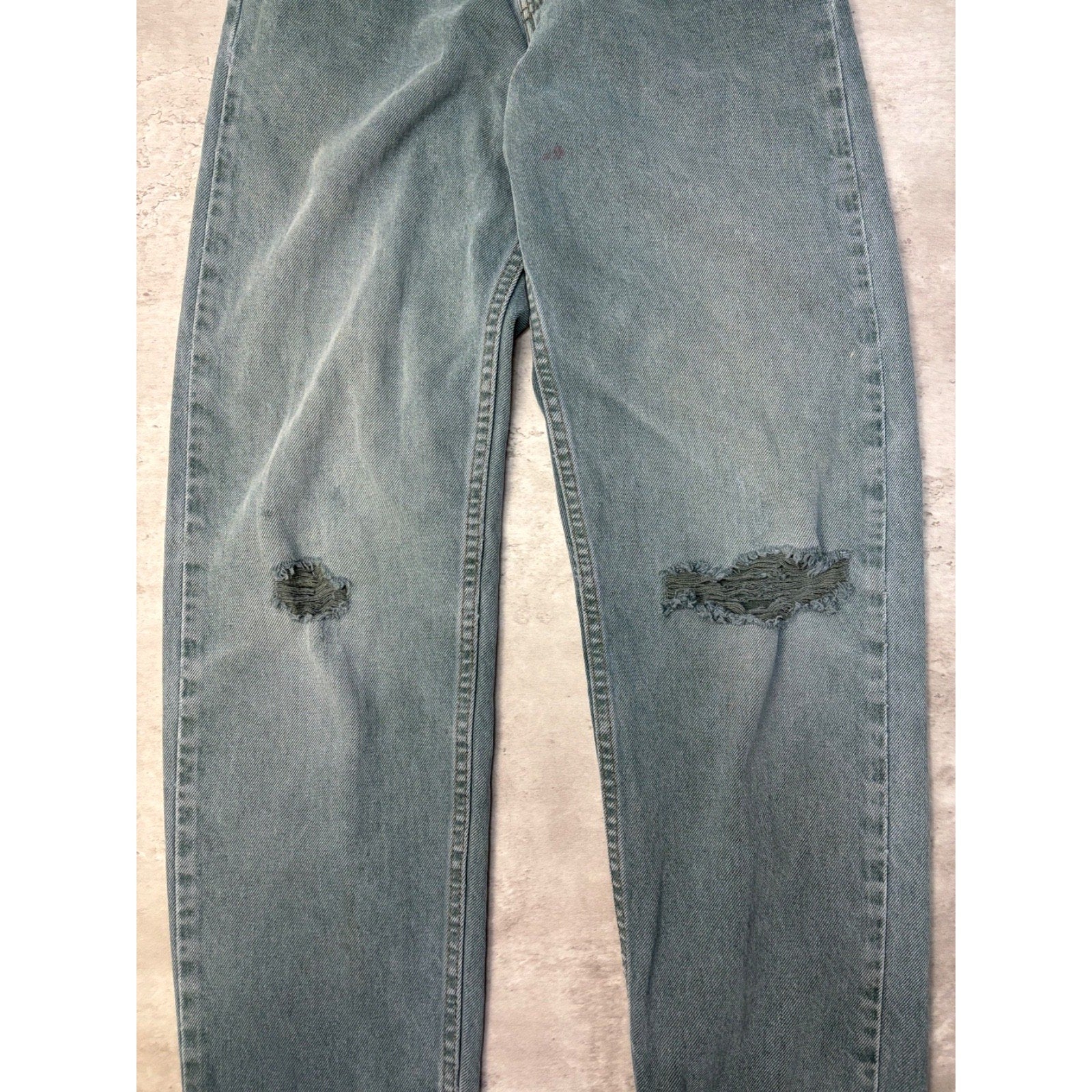 Vintage Levis Black Tab Green Wash Denim Pants Size 28
