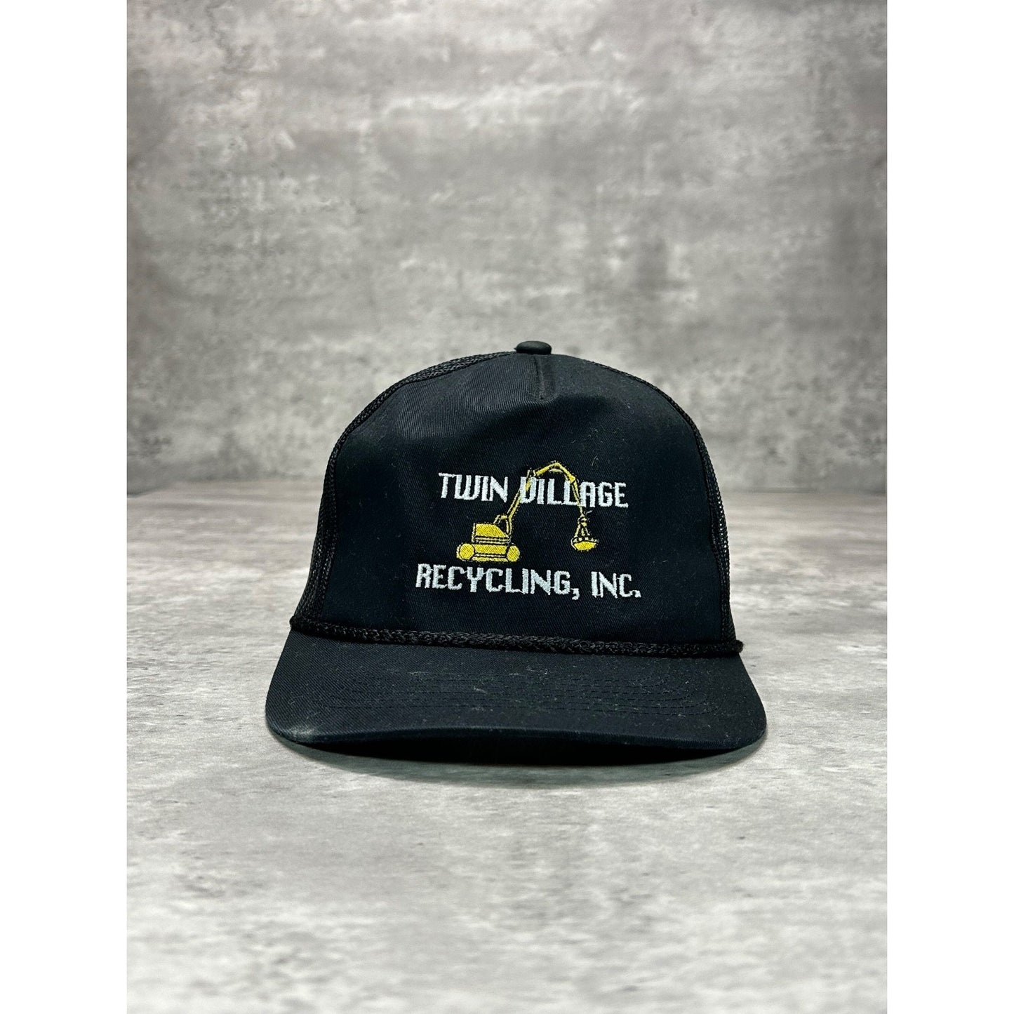 Vintage 90s Twin Village Recycling Embroidered Spellout Snapback Hat OSFA