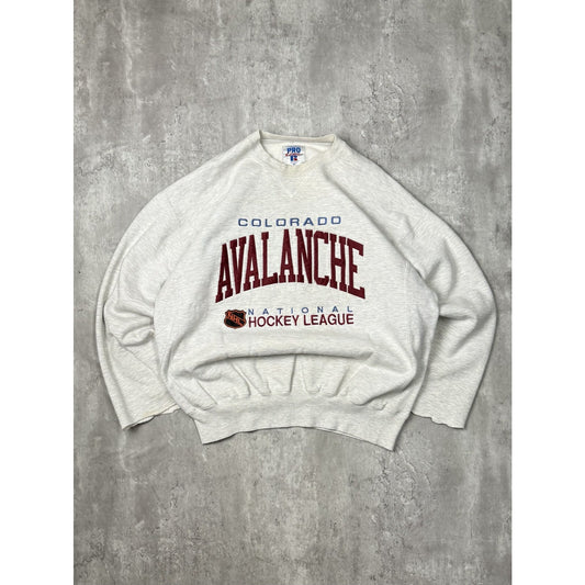 Vintage 90s Colorado Avalanche NHL Embroidered Hockey Sweatshirt Size XL