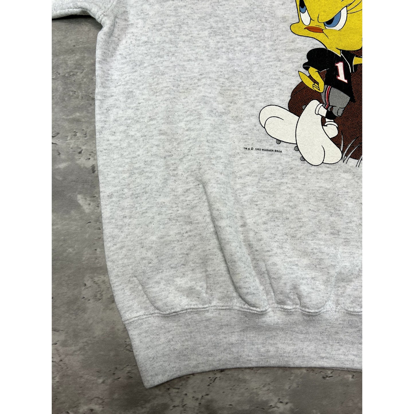 Vintage 1993 Atlanta Falcons NFL Tweety Bird Cartoon Graphic Sweatshirt Medium