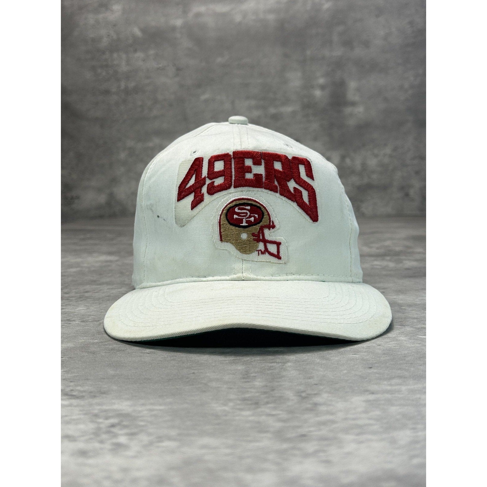 VTG 90s San Francisco 49ers NFL Embroidered Helmet Spellout Snapback Hat OSFA