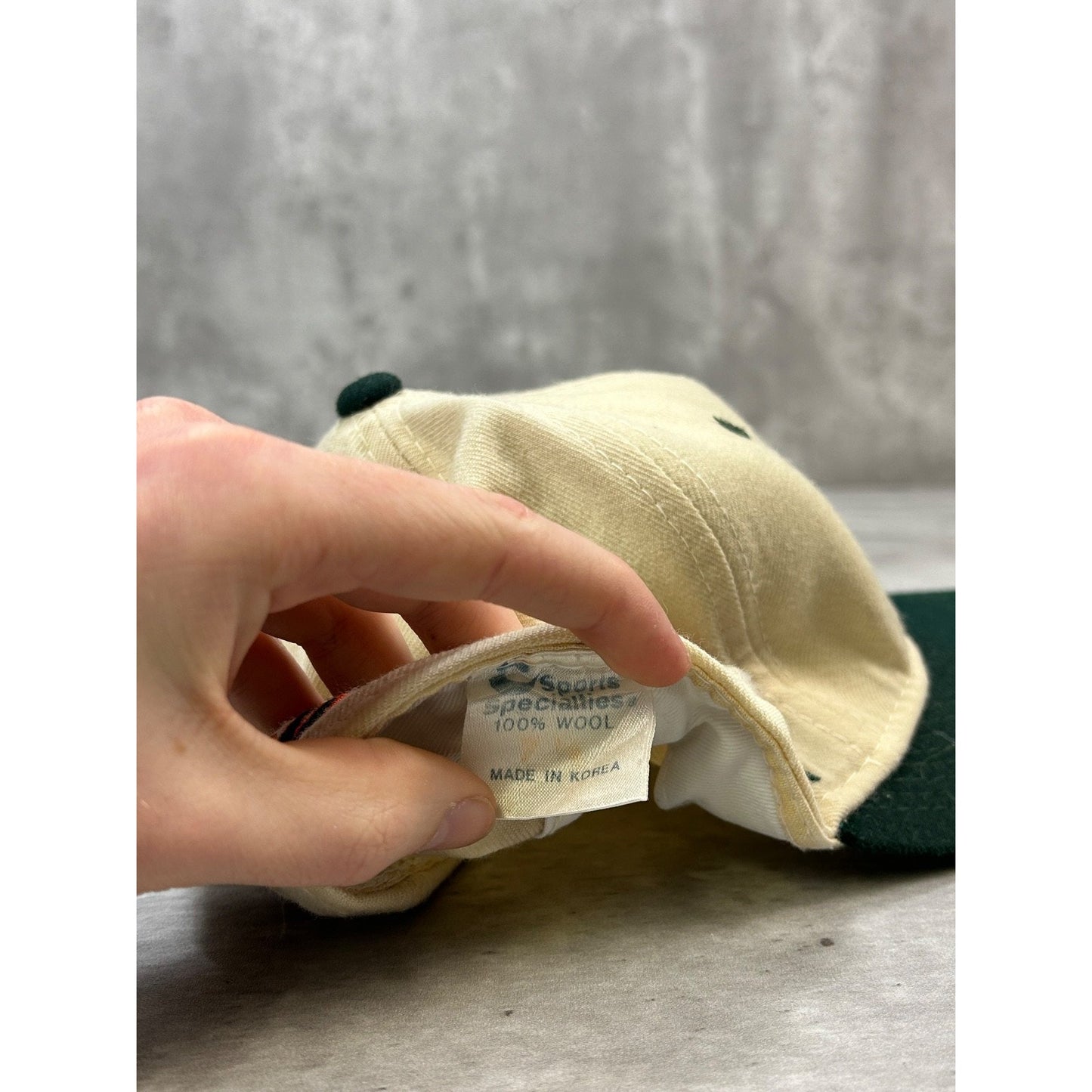 Vintage 90s Miami Hurricanes NCAA Embroidered Sports Specialties Fitted Sz 7 1/4