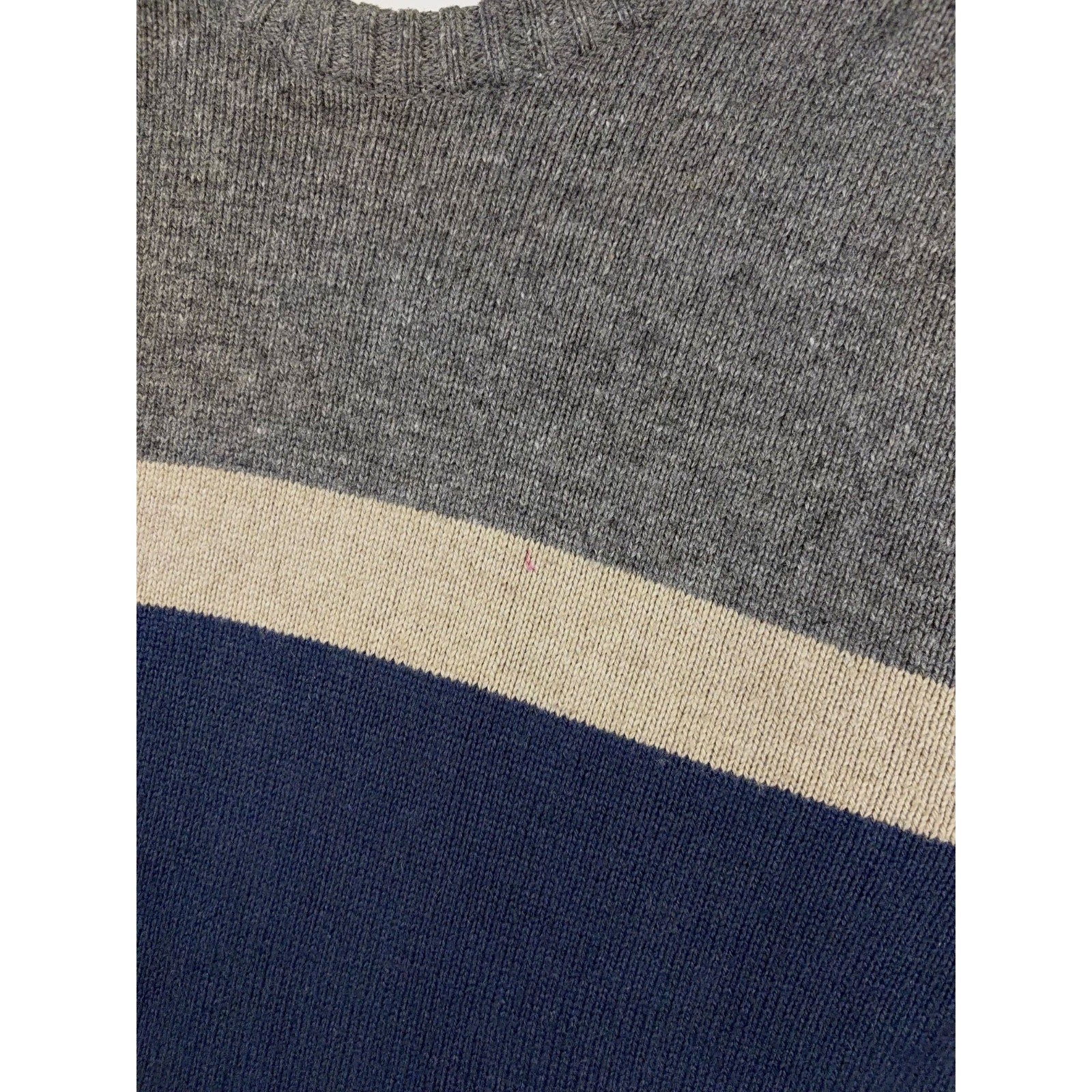 Vintage Basic Equipment Striped Crewneck Knit Sweater Size Large