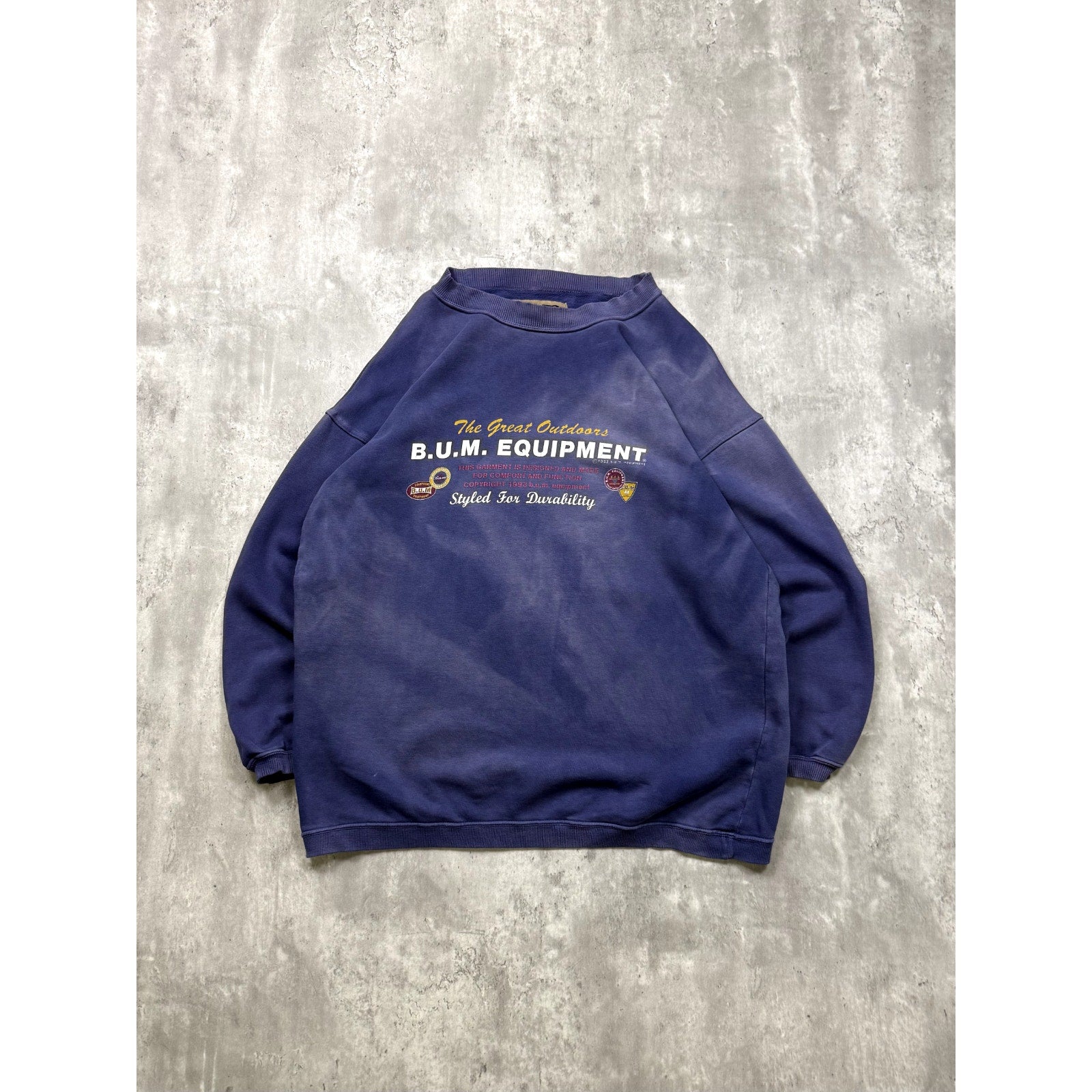 Vintage 1994 BUM Equipment The Great Outdoors Graphic Sweatshirt Size Medium
