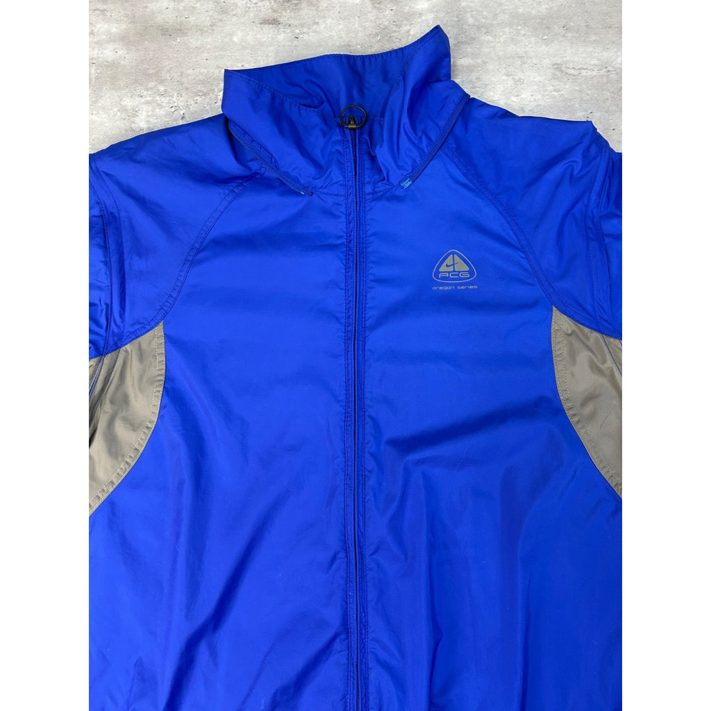 Vintage 2000s Nike ACG Graphic Logo Full Zip Windbreaker Jacket Size Large