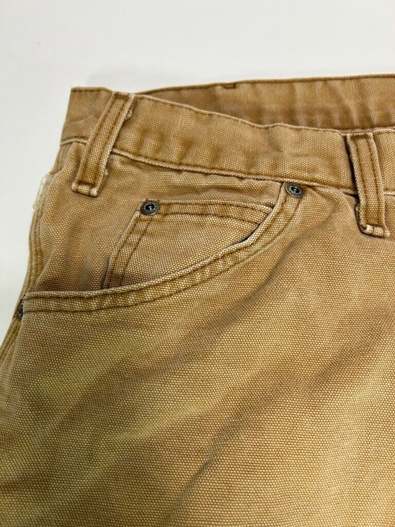 Dickies Canvas Work Wear Carpenter Pants Size 34W Beige