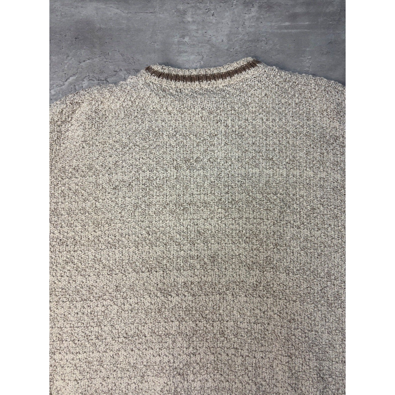 Vintage 90s St. Johns Bay Embroidered Mallard Spellout Knit Sweater Size Large