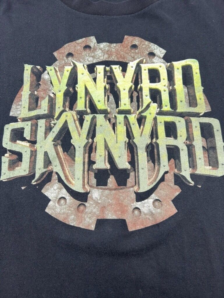 Vintage 2000s Lynyrd Skynyrd Rock Music Band Tour Graphic T-Shirt Size XL Black