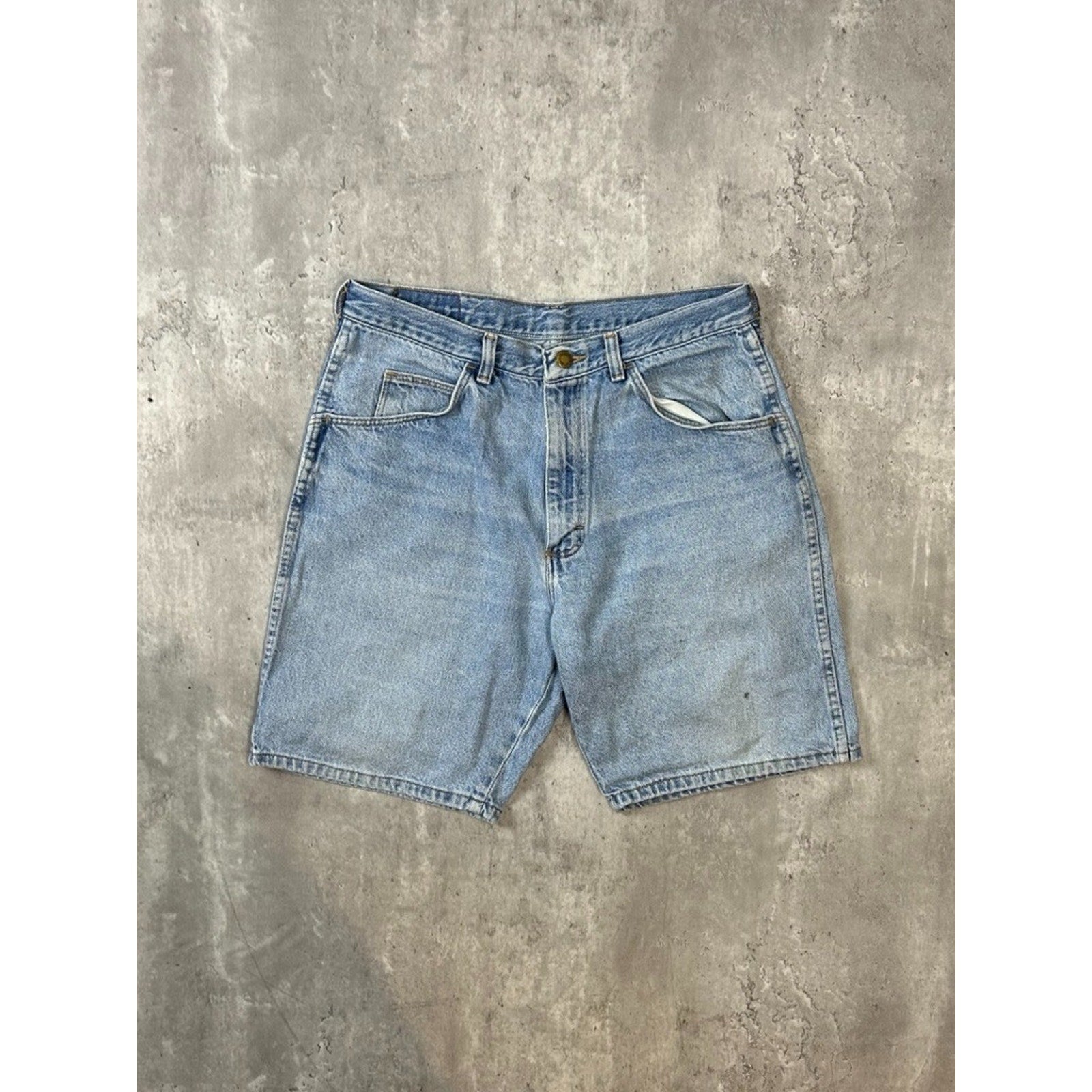 Vintage Wrangler Authentic Jean Light Wash Denim Shorts Size 31