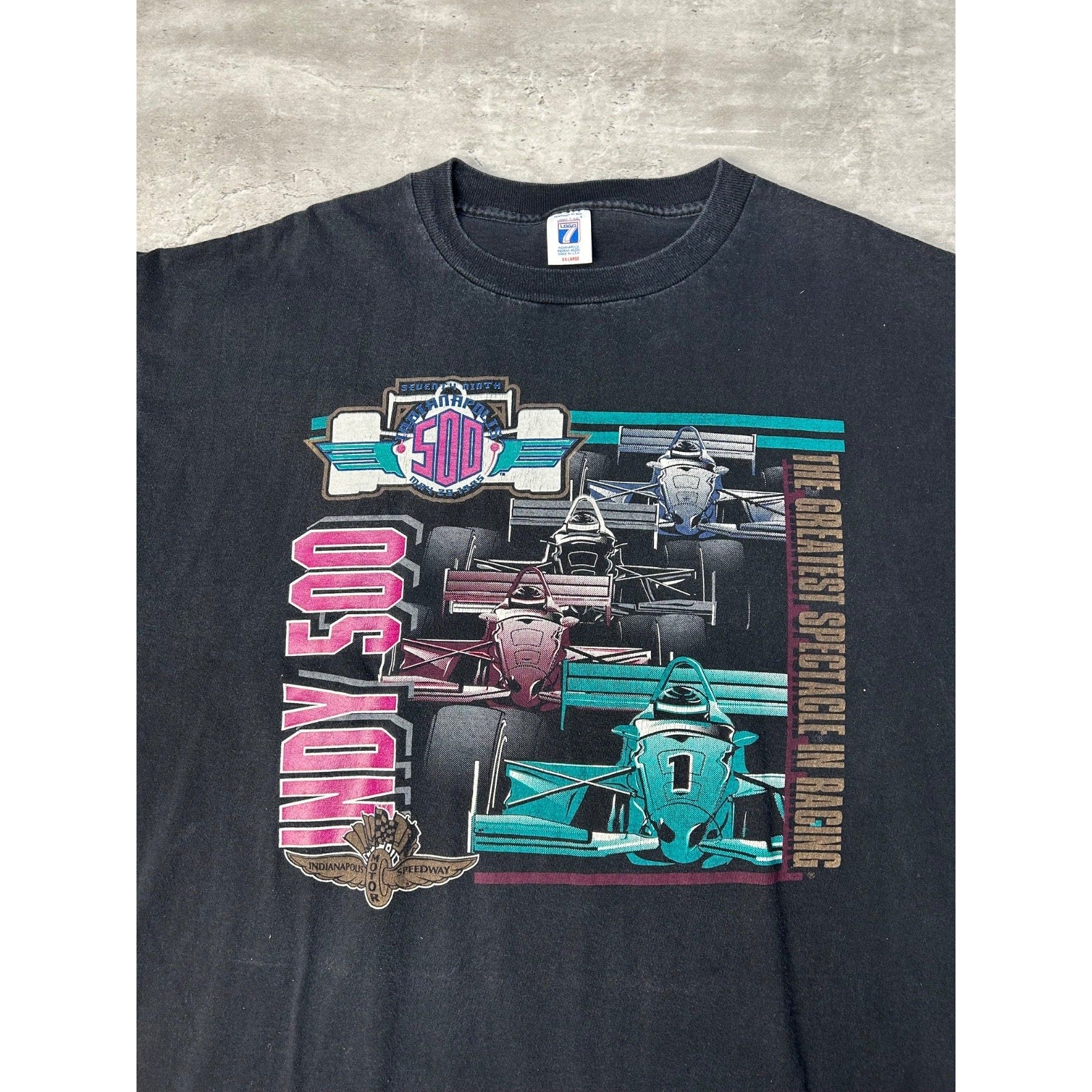 Vintage 90s Indianapolis 500 Nascar Racing Graphic T-Shirt Size 2XL