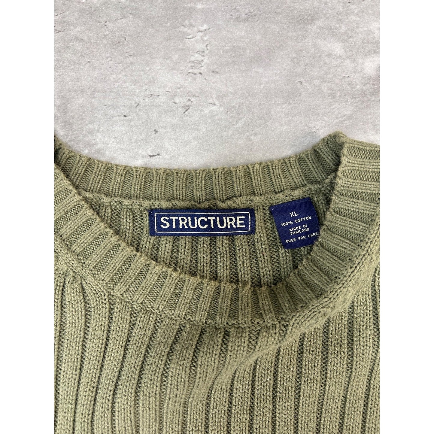 Vintage Structure Two Toned Striped Pullover Knit Sweater Size XL