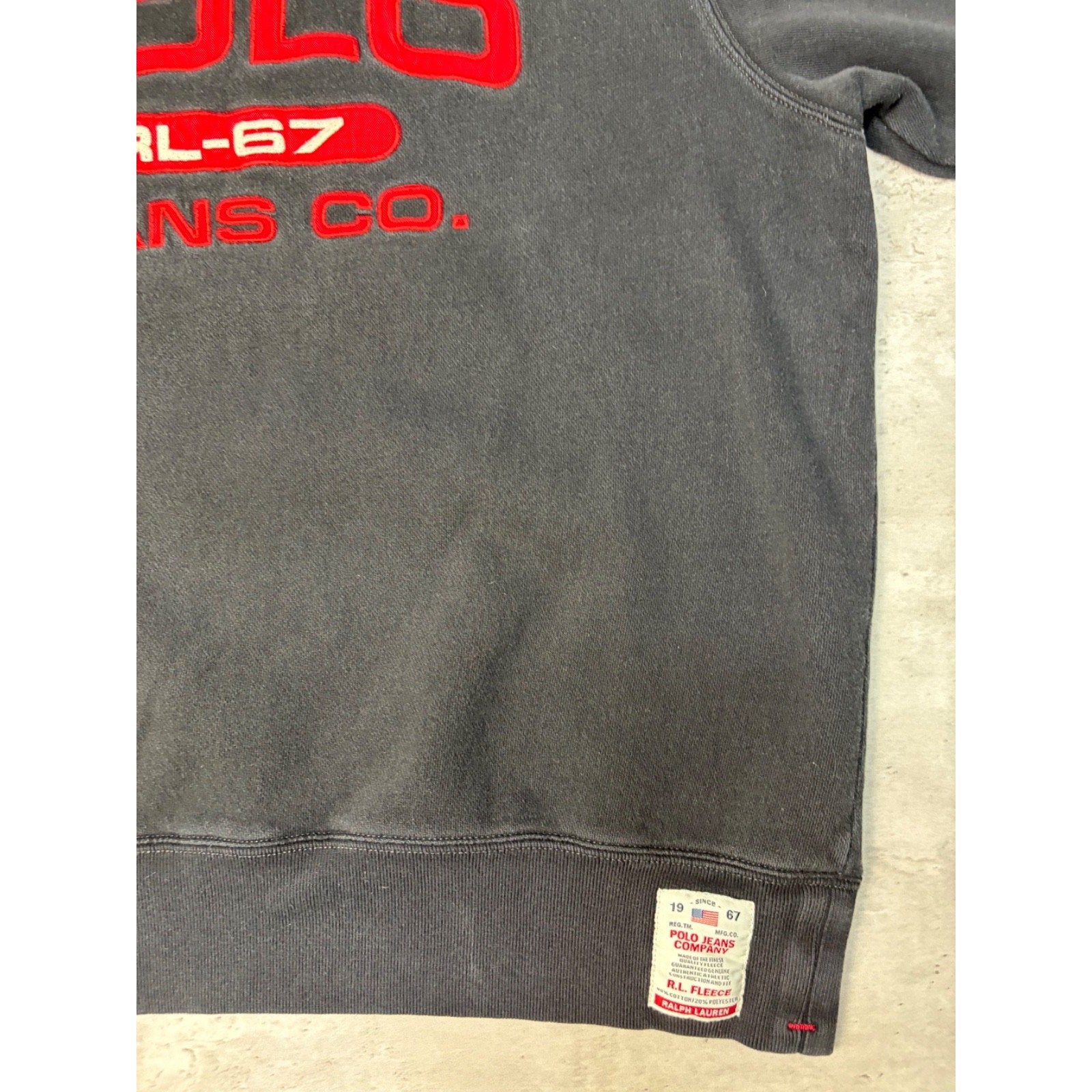 Vintage Polo Jeans Company Embroidered Spellout Sweatshirt Size Large