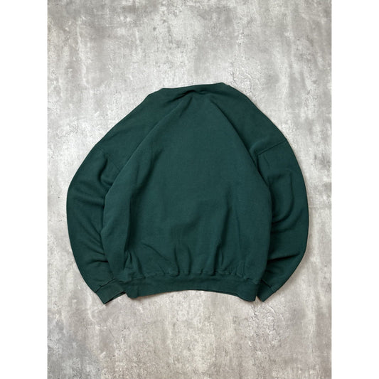 Vintage 90s Nike Big Graphic Swoosh Pullover Crewneck Sweatshirt Size XXL Green