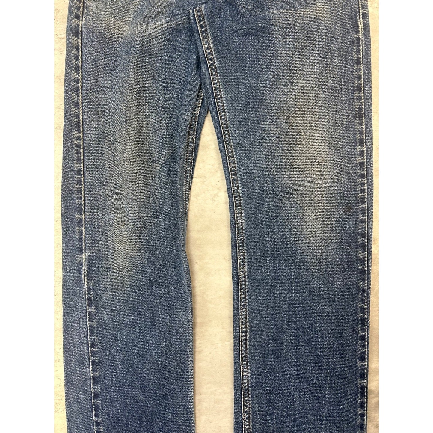 Vintage 90s Levis 505 Regular Fit Red Tab Dark Wash Denim Pants Size 30