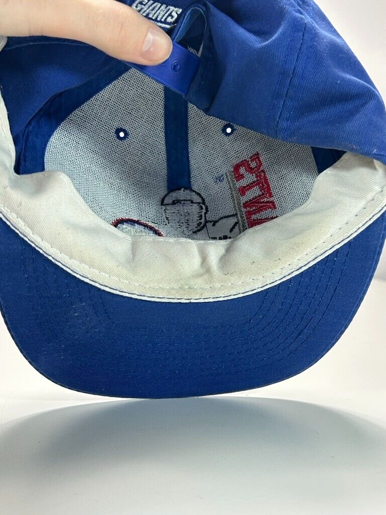 Vintage New York Giants NFL Embroidered Player Helmet Snapback Hat OSFA Blue