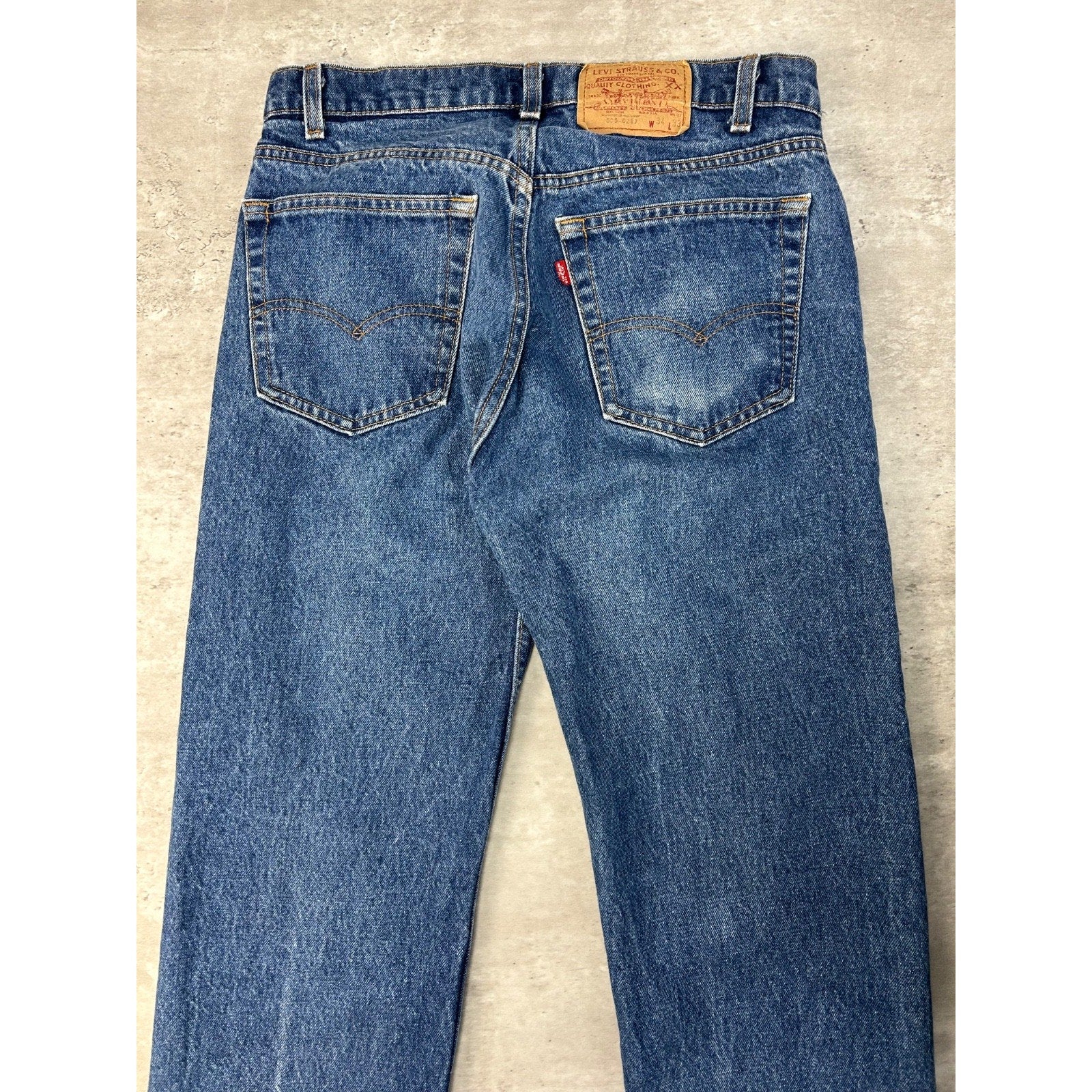 Vintage 80s Levis XX 505-0217 Dark Wash Denim Pants Size 32