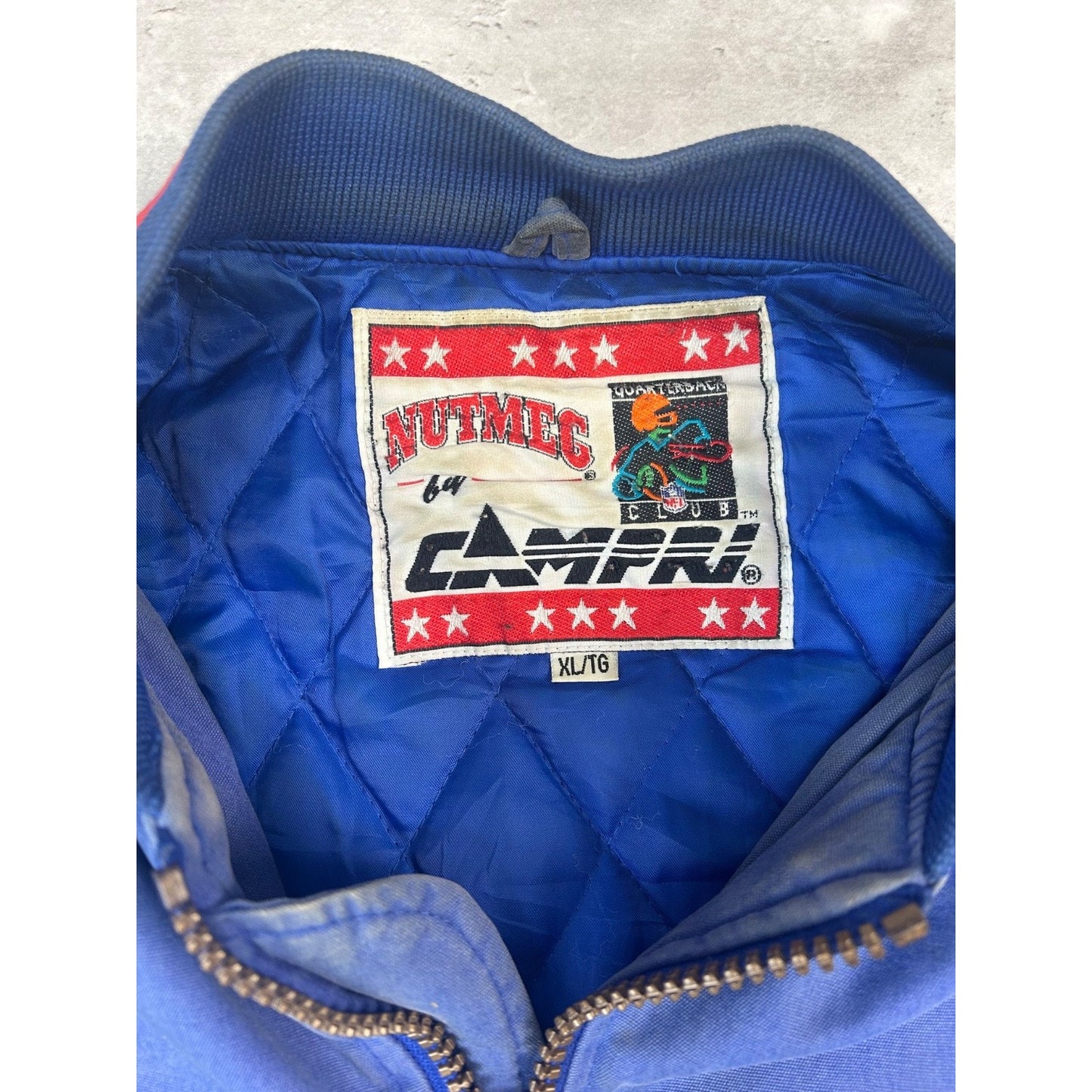 Vintage 90s Buffalo Bills NFL Embroidered Insulated Bomber Jacket Size XL