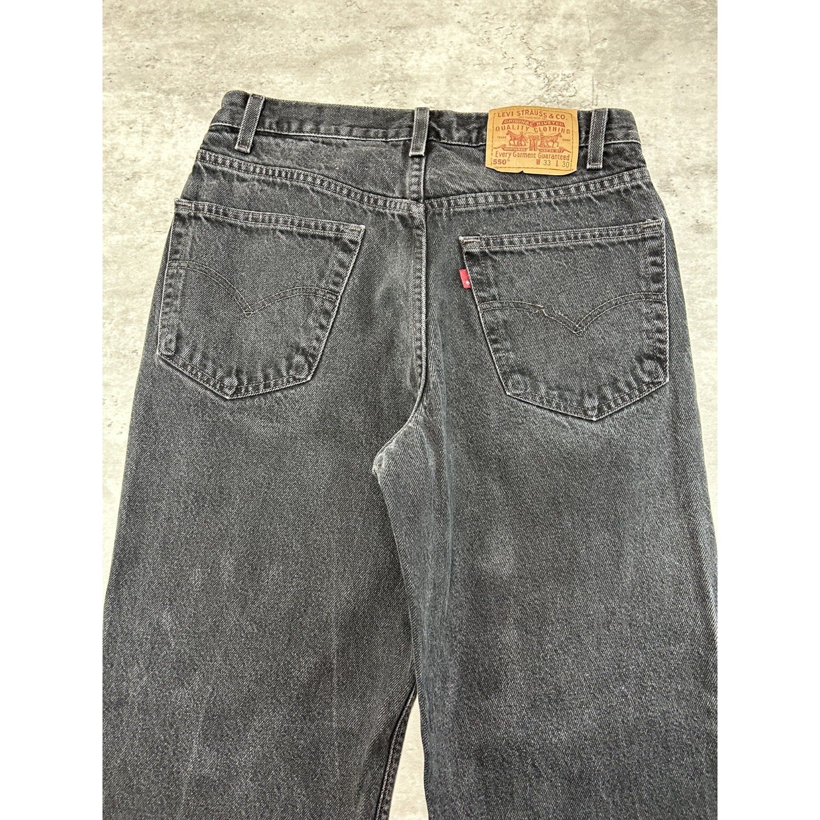 Vintage 90s Levis 550 Red Tab Black Denim Pants Size 31 Black